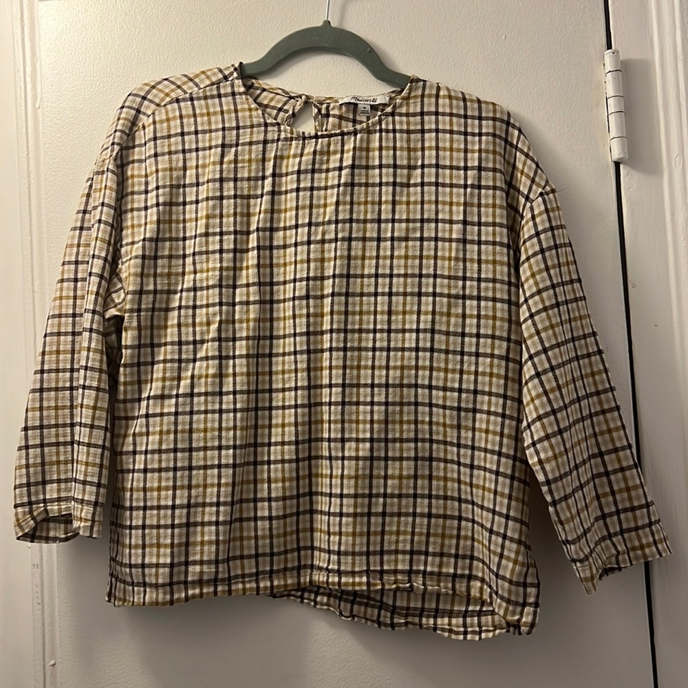 Plaid Madewell blouse